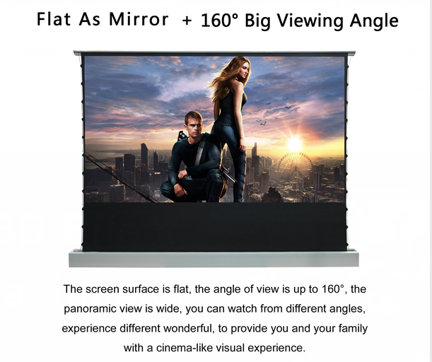 rising pull up projector screen with good price for home