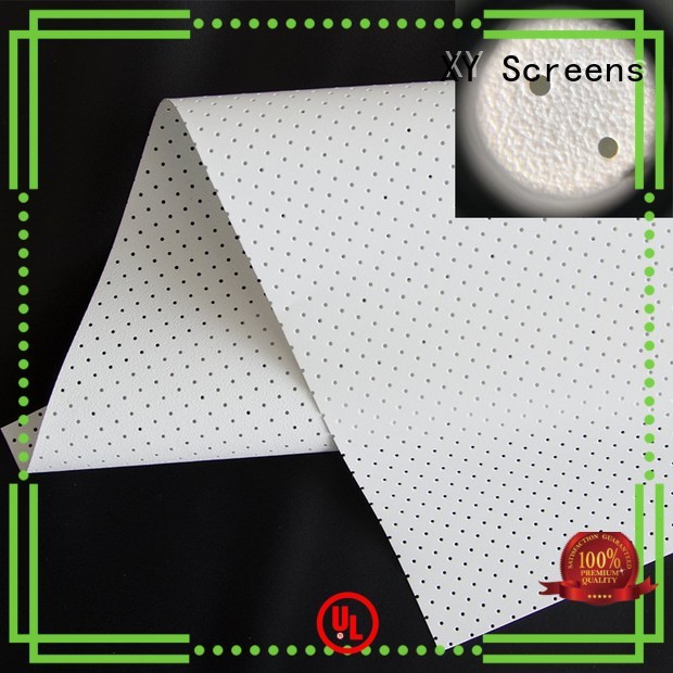 XY Screens metallic acoustic fabric for projector screen