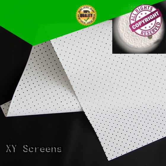 XY Screens metallic acoustic absorbing fabric customized for thin frame projector screen