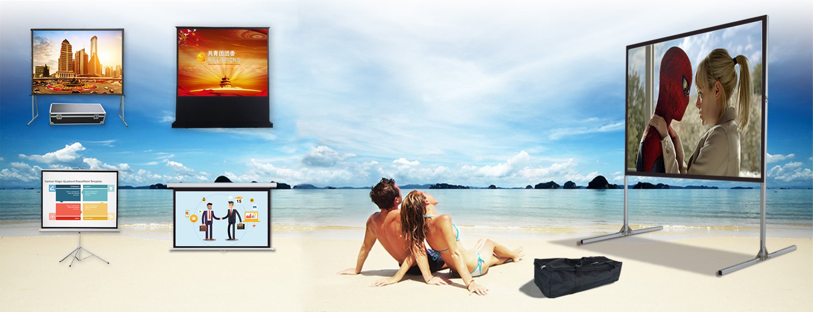 category-Projector Screen Size And Portable Tabletop Projector Screens-XY Screens-img-1