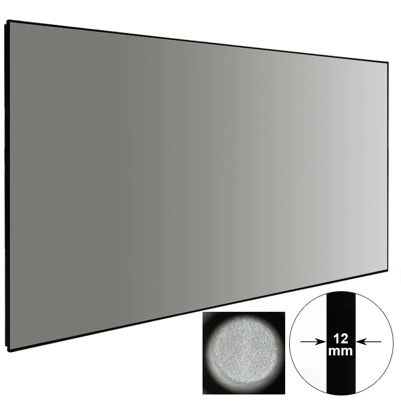 Slim Bezel High Gain Ambient Light Rejecting Projector Screen ZHK100B-Black Crystal HG
