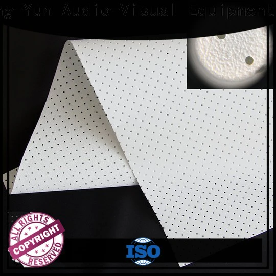XY Screens perforating acoustic absorbing fabric customized for thin frame projector screen
