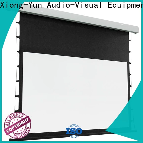 XY Screens manual tab tensioned projector screen factory price for home
