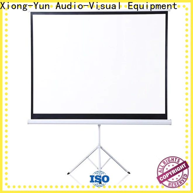 XY Screens tripod screen personalized for meeting room