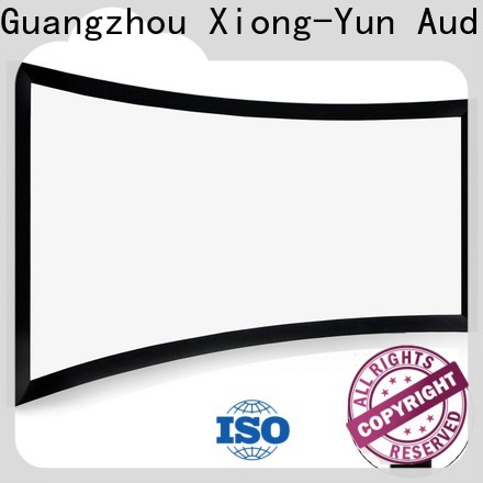XY Screens slim curved projector screen personalized for movies