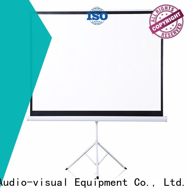 XY Screens portable tripod projector screen personalized for company