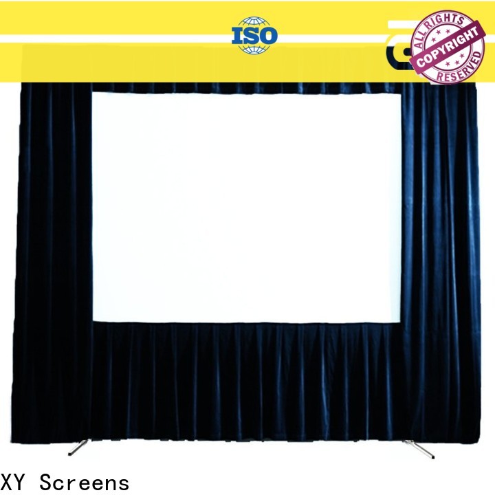 stable outdoor retractable projector screen personalized for square