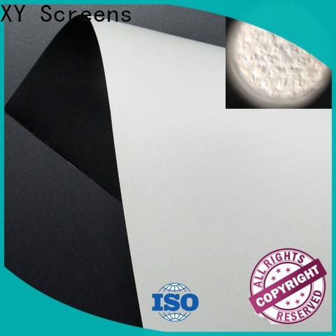 XY Screens metallic front and rear fabric inquire now for fixed frame projection screen
