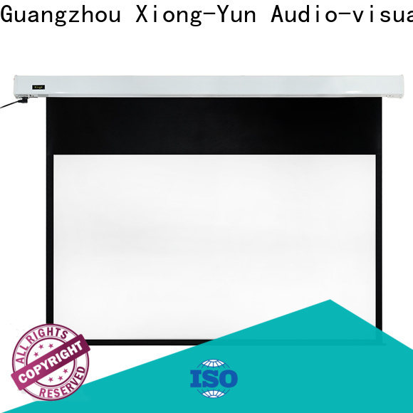 XY Screens stable motorized projector screen personalized for indoors
