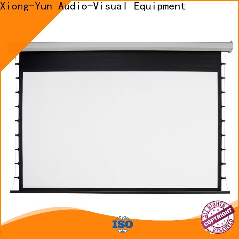 XY Screens curved motorized projector screen factory price for home
