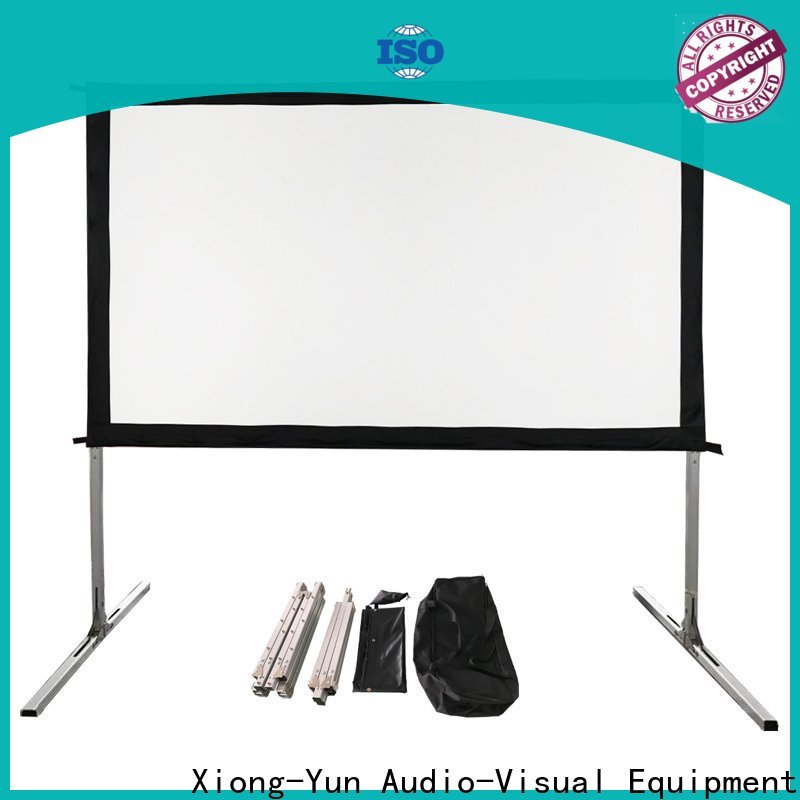 XY Screens retractable outdoor projector screen personalized for public