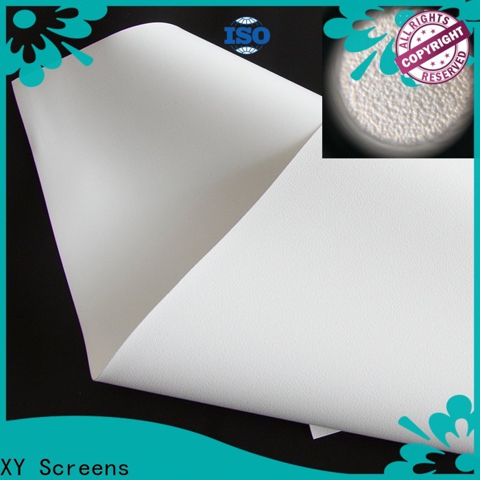 XY Screens front and rear fabric design for motorized projection screen