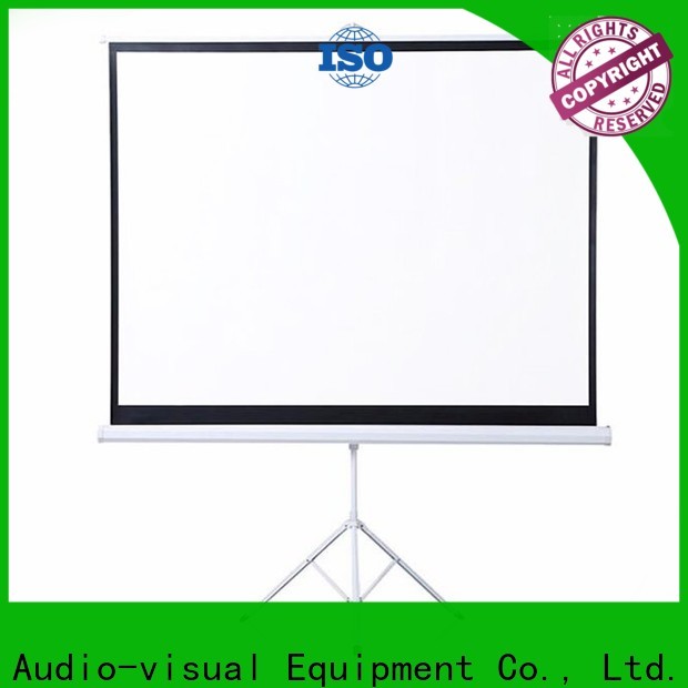 XY Screens standard tripod screen personalized for meeting room
