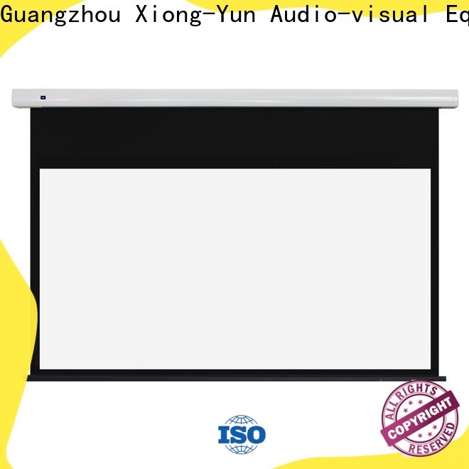 XY Screens intelligent tab tensioned projector screen supplier for indoors