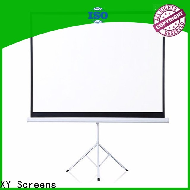 XY Screens tripod projector screen personalized for meeting