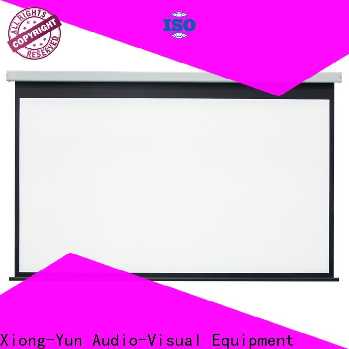 XY Screens retractable motorized projector screen factory price for theater
