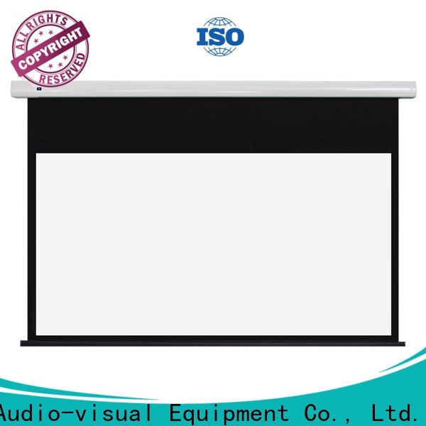 white Motorized Projection Screen design for home
