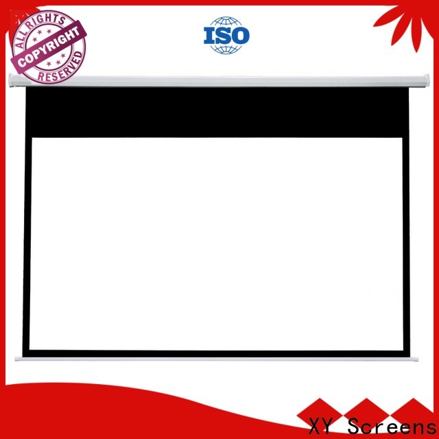 XY Screens retractable Motorized Projection Screen factory price for indoors