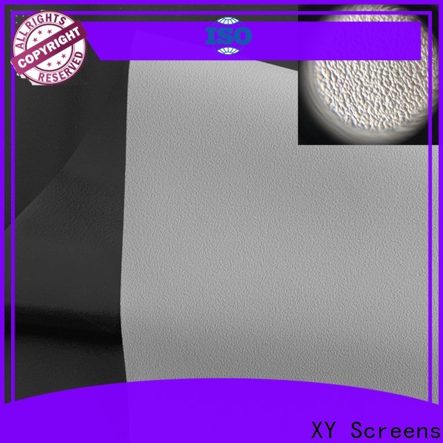 XY Screens standard front and rear fabric design for fixed frame projection screen
