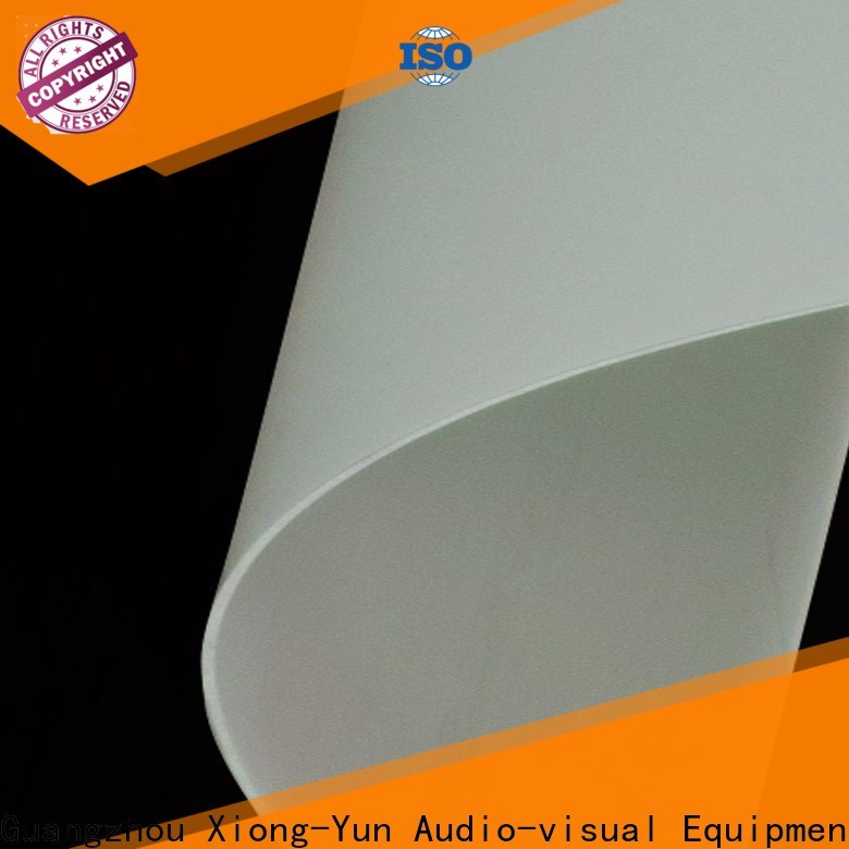 XY Screens rear projection fabric design for projector screen