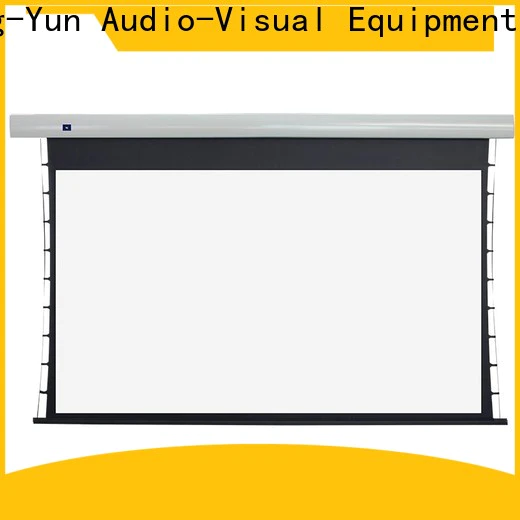XY Screens intelligent tab tensioned projector screen factory price for living room