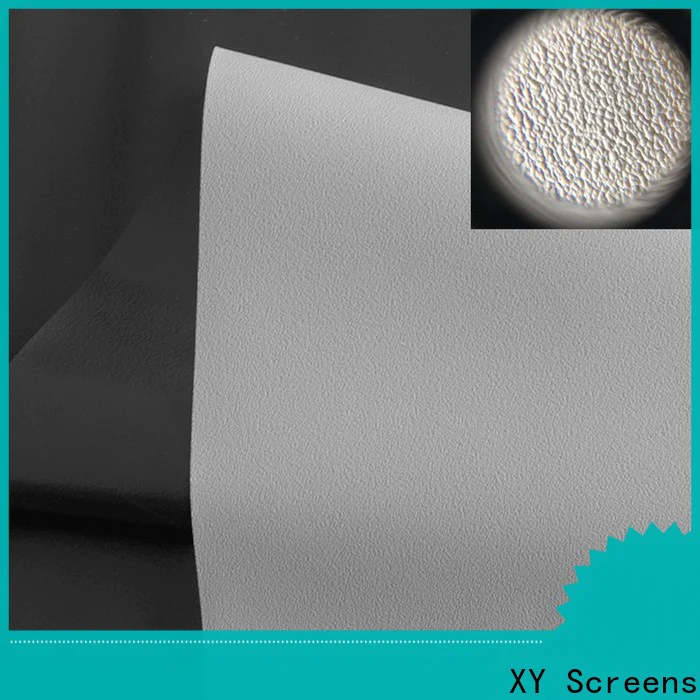 XY Screens hard screen front and rear fabric design for motorized projection screen