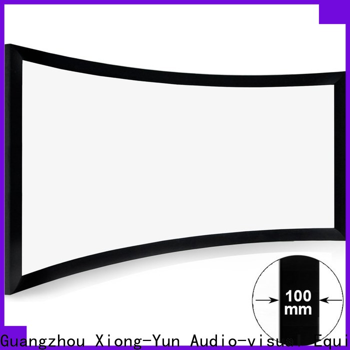 XY Screens slim curved projector screen diy customized for indoors