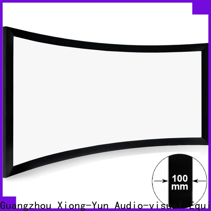 XY Screens slim curved projector screen diy customized for indoors
