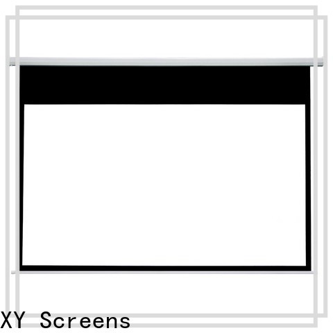 XY Screens retractable motorized projector screen personalized for theater