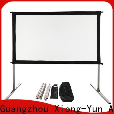 stable outdoor pull down projector screen supplier for square