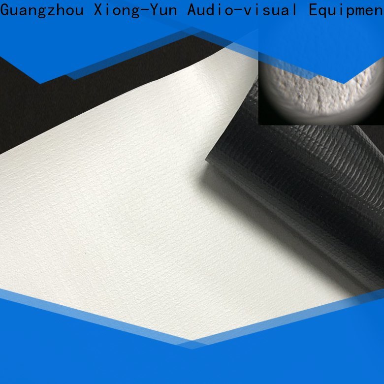 XY Screens standard front and rear fabric design for motorized projection screen