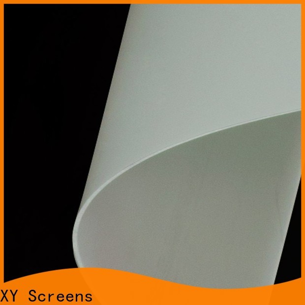 XY Screens rear projection fabric design for fixed frame projection screen