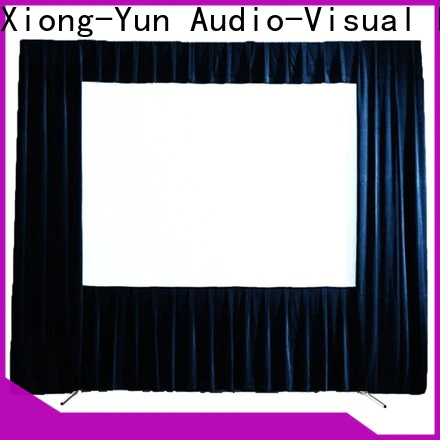 XY Screens outdoor pull down projector screen personalized