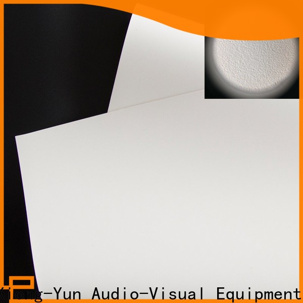 XY Screens projector fabric design for fixed frame projection screen