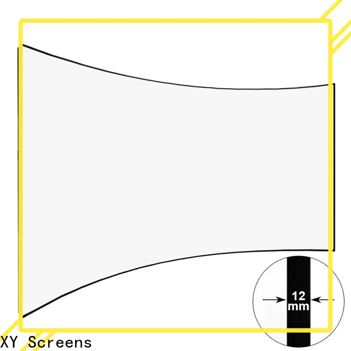 XY Screens slim curved home theater screen personalized for home cinema