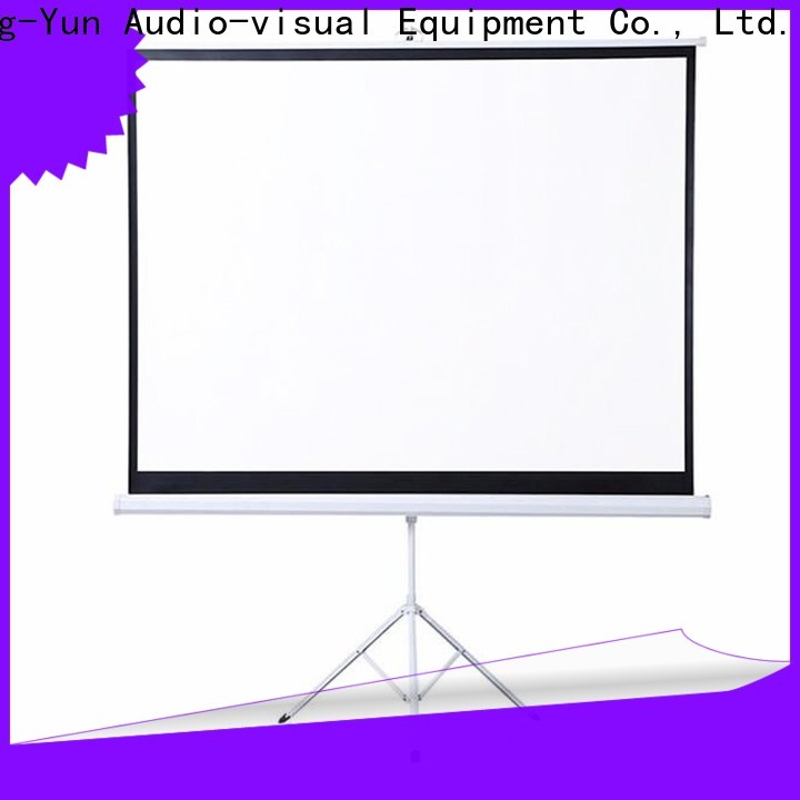 XY Screens environmentally portable tripod screen personalized for meeting