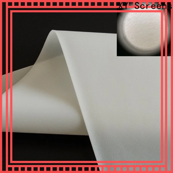 XY Screens transparent Rear Fabrics design for thin frame projector screen