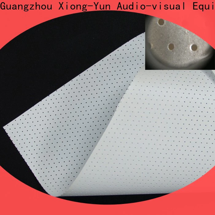 XY Screens transparent acoustic absorbing fabric series for fixed frame projection screen