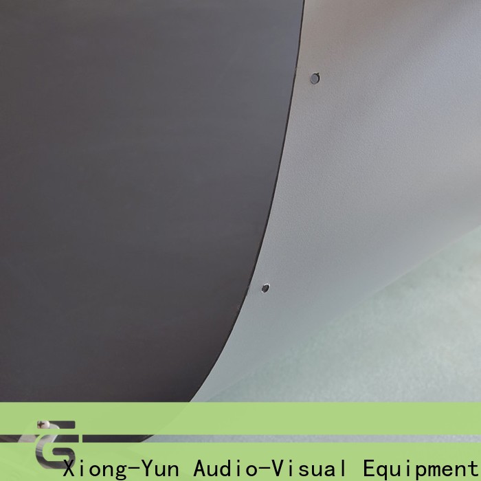 XY Screens front and rear fabric design for thin frame projector screen