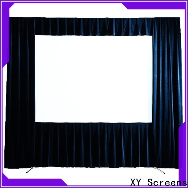XY Screens portable outdoor retractable projector screen personalized
