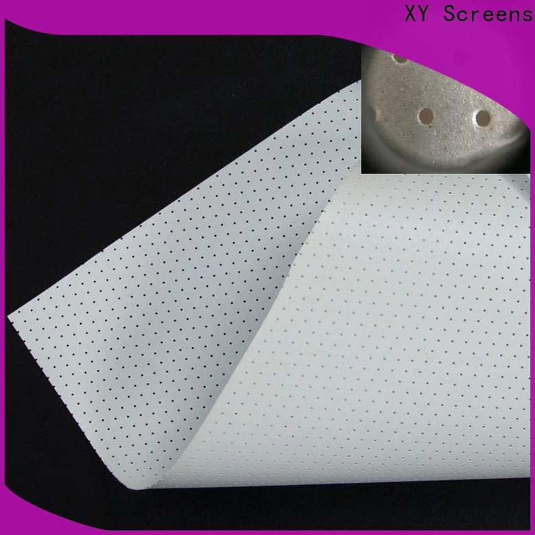 XY Screens acoustically transparent screen fabric customized for motorized projection screen