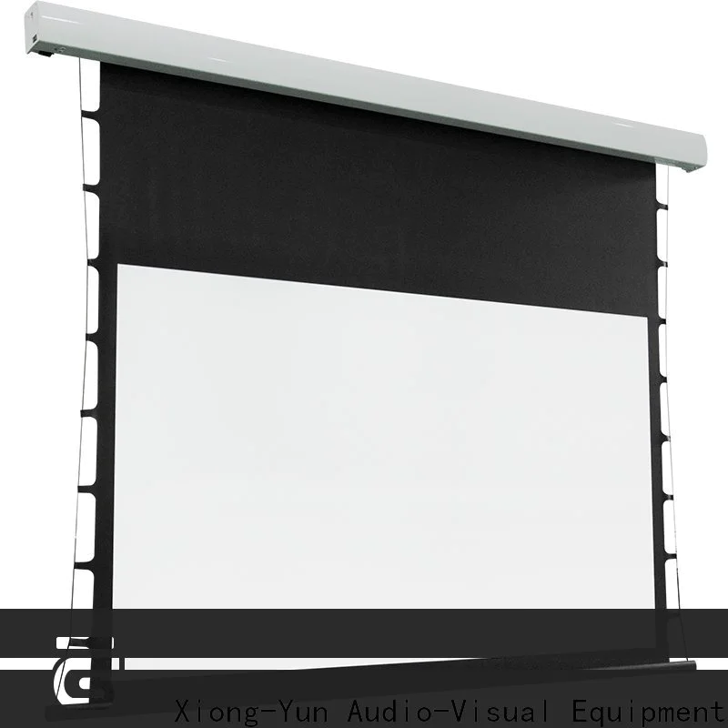 XY Screens electric projector screen personalized for indoors