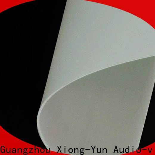 XY Screens acoustically rear projection fabric design for motorized projection screen