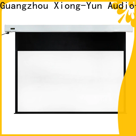 curved motorized screens personalized for rooms