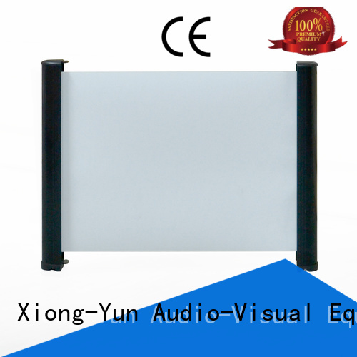 XY Screens intelligent tabletop projector screens personalized for living room