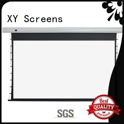 XY Screens projection intelligent tab tensioned electric projector screen