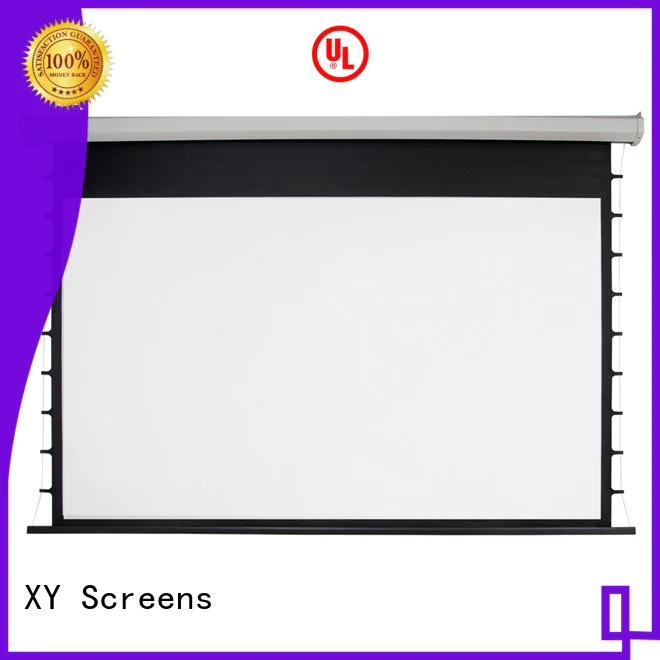 Custom Motorized Retractable Projector Screen electric drop motorized XY Screens