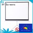 white tripod screen personalized for meeting room