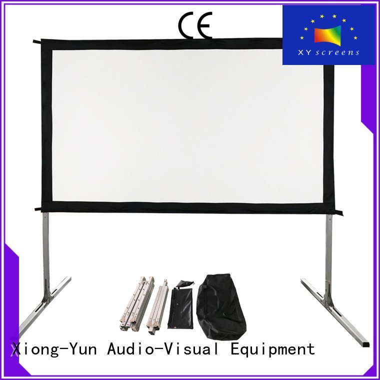 Hot outdoor pull down projector screen fold fast inch XY Screens Brand