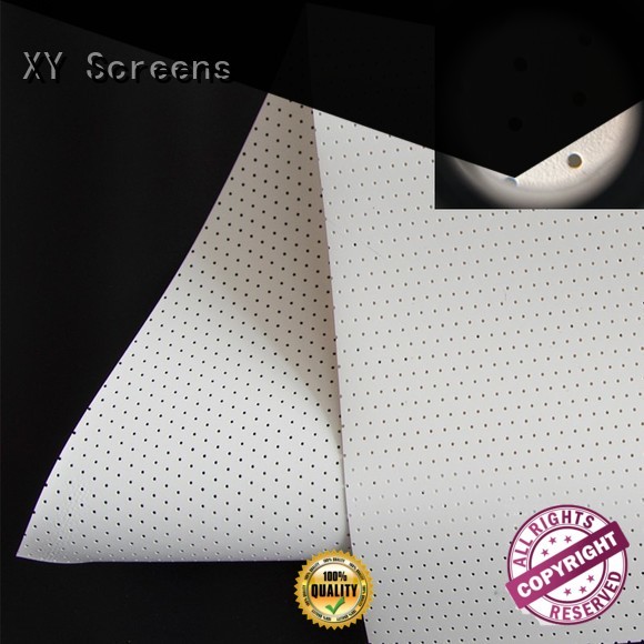 XY Screens metallic acoustic projector screen series for thin frame projector screen